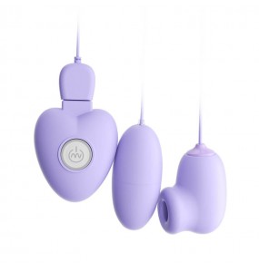 MizzZee - Playful Suction Vibrating Egg (Chargeable - Purple)